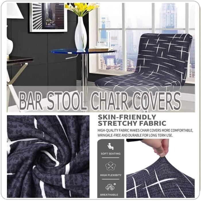Housse Tabouret Bar Extensible Housse De Tabouret De Bar Extensible – Incurvée – Protection Anti-taches – DOGACA