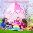 XJYDNCG Tente de jeu pour enfants Château de Princesse Tente de jeu Maison de Jouet Château de Princesse de fées - Rose-3