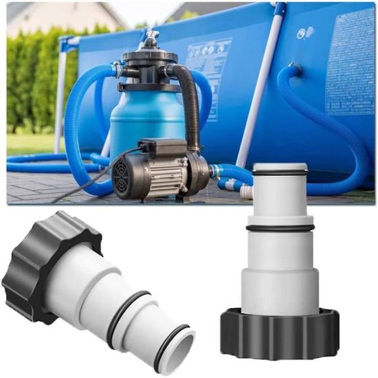 Zilimontt Kit Connecteur Tuyau Pompe Piscine Intex - 2 Tuyaux 150cm + Connecteur T