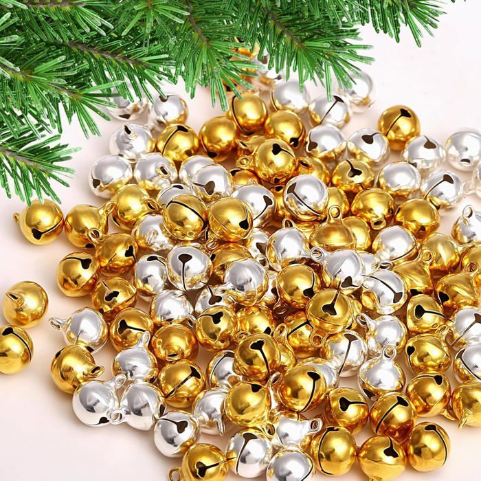 200 Pièces Petites Clochettes Bronze Antique 6mm à 12mm - Grelots Pour Bijoux Et Décoration Noël