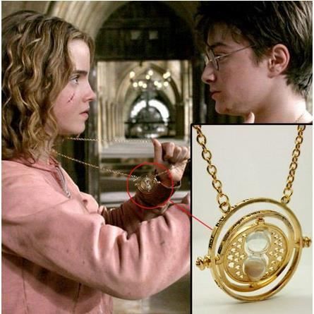 Bijoux Harry Potter. Hermione Granger or ton Horcruxe tourner retourneur de  temps et d'or filer Collier Reliques de la Mort comme image - Achat / Vente  sautoir et collier Bijoux Harry Potter.