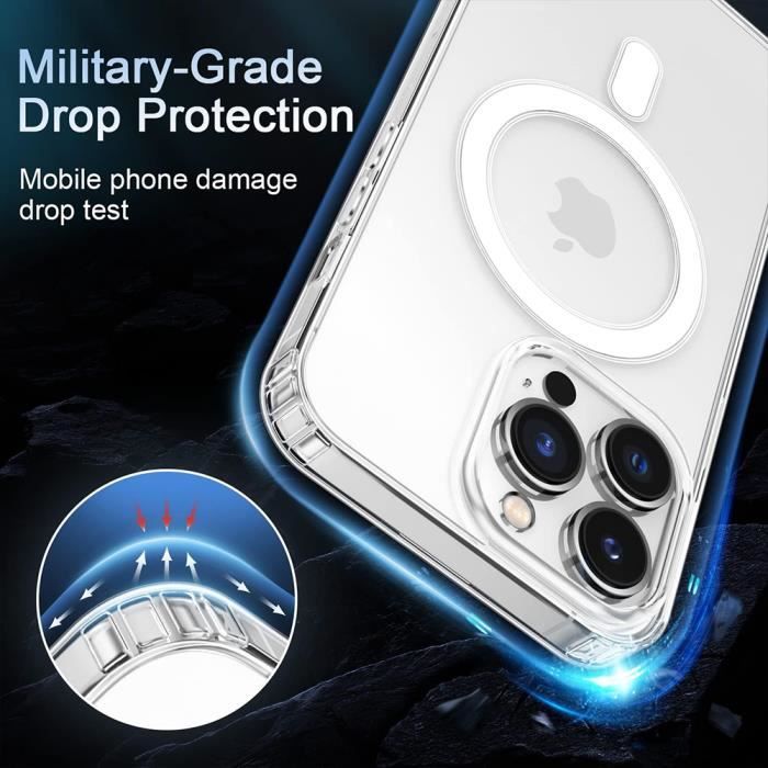 Coque en Verre Double Face Magnétique pour iPhone 15 Pro Max, Wiqeo,  Déstockeur de Coques Pour iPhone
