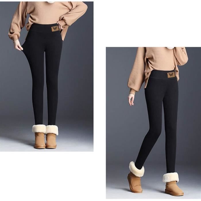 Legging Femme Double Polaire E 1 Taille Haute Grande Taille Blanc Couleurs multiples Cdiscount Pret a Porter