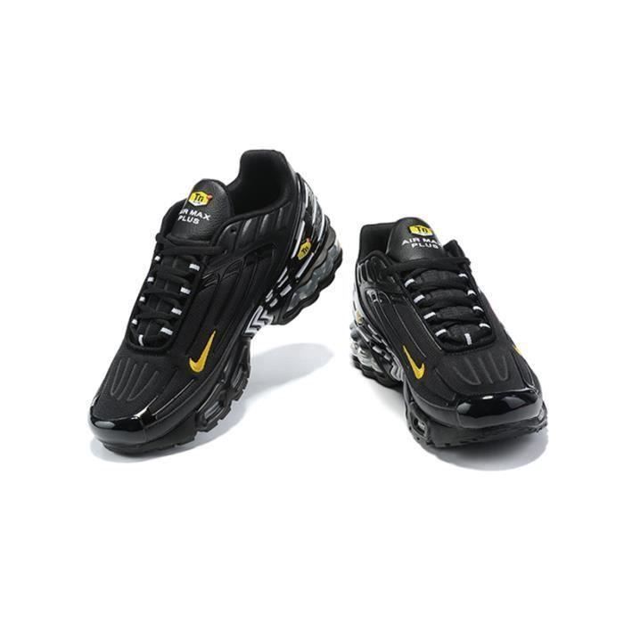 Nike Tn Plus 3 Homme Chaussures Entrainement de Sport Noir Rouge Jaune noir rouge jaune Cdiscount Sport