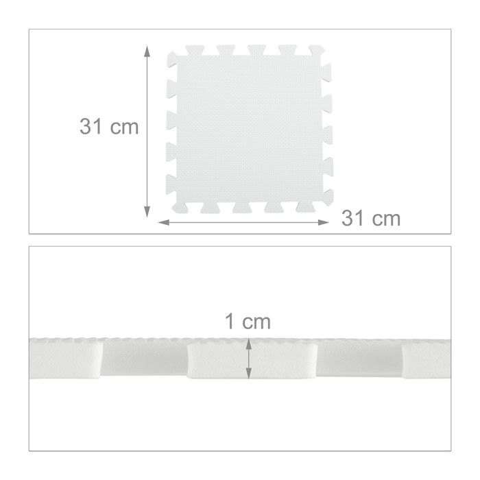 Lot De 24 Tapis De Sol Puzzle 30x30 Cm – Antidérapant, Antibruit Et Antichoc – Pour Fitness, Yoga Et équipement Sportif