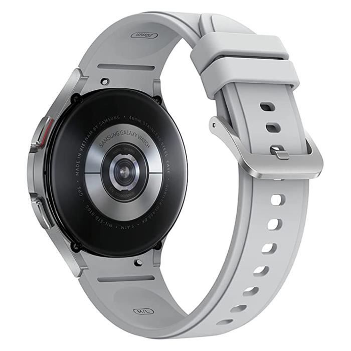 Samsung Galaxy Watch4 Classic 46mm LTE Argent Silver R895 Cdiscount Telephonie
