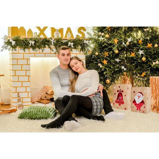 Petits Sacs Cabas Kraft Brun Naturel, Sac Cadeaux Kraft Boules De Noël