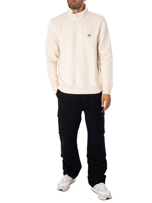 T-shirt Dickies Manches Longues - Blanc, Taille L, Occasion En Très Bon état - Look Rétro