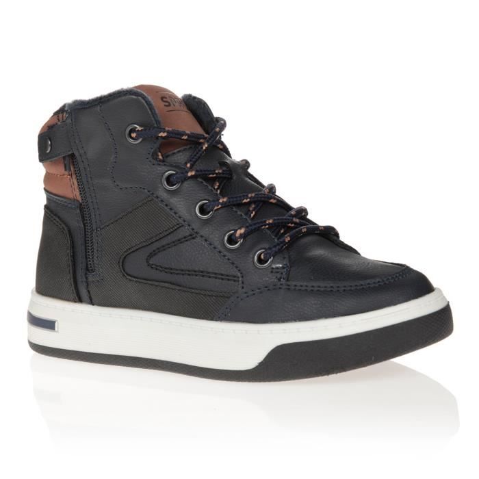 SPROX Baskets Hautes Bleu Marine Enfant