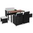 Meuble A Diner D Exterieur 6 Pcs Et Coussin Salon De Jardin Noir