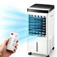Rafraîchisseur d'air portable, Climatiseur Mobile, Climatiseur portable avec télécommande, écran LED, 3 vitesses, 120°, 10 L, 65W