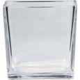 INNA-Glas Bougeoir LEVI, cube-carré, transparent, 12x12x12cm - Photophore - Verre décoratif-0