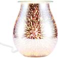 Lampe de Parfum électrique, diffuseur dhuile daromathérapie 3D Cire Fonte brûleur à Huile Cire Fonte brûleur Lampe Plus Chaud-0