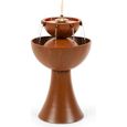 Blumfeldt Hadrian Fontaine de jardin avec lampe à huile en inox - Pompe 8W - Débit 850 litres -heure - Métal galvanisé rouille-0