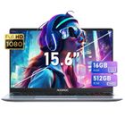 ACEMAGIC PC Portable 15,6" IPS avec Intel N150 Processeur, Ordinateur Portable 16Go RAM 512Go SSD, Windows 11PRO, WiFi, BT, USB3.0