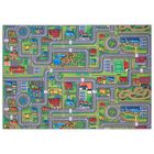 Tapis de Jeu Enfant 140x200cm, Playcity - Tapis Circuit Voiture - Lavable - Antidérapant - Carpet Studio