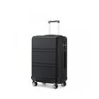 Kono Valise Cabine Grand Taille 74x48x30cm Valise Bagage a Main Rigide ABS Valise de Voyage à 4 roulettes et Serrure TSA, Noir