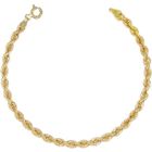 Bracelet - L'ATELIER D'AZUR - Maille Corde - Or Jaune Véritable - 18cm - 0.40cm - 2.20gr