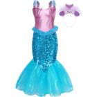 AmzBarley Filles Sirène Princesse Paillettes Costumes Vêtements pour Enfants Costume Fête Carnaval Noël Robe Cosplay Anniversaire