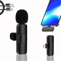 Micro Cravate sans Fil pour iphone ipad, 2.4GHz Mini Microphone Lavalier Wireless Professionnel pour Smartphone de Lightning Y[343]