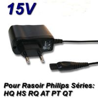 Rasoir Philips S9000 Series: S9000 S9031 S9041 S9111 S9151 S9152 S9181 S9182 S9311 S9511  Chargeur Adaptateur secteur 15V