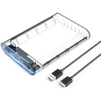 ORICO 3.5" USB 3.0 Boîtier de Disque Dur Externe, SATA III 5 GB/s pour Disque Dur Interne SATA DE 3,5" et SSD, Montage sans Outil