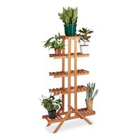 Etagère à fleurs en bois RELAXDAYS - Modèle escalier - 9 emplacements - Charge max. 15kg