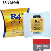 GFT27994-DTDMall - 2020 R4i Gold Pro + 32GB carte mémoire R4 3DS Linker précharge les fichiers du noyau et YSMenu