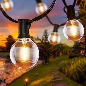 GUIRLANDE D'EXTÉRIEUR Guirlande lumineuse d'extérieur - 68 m - Avec 16 + 2 ampoules G40 - Résistante aux intempéries - Pour extérieur jardin balco[m5303]