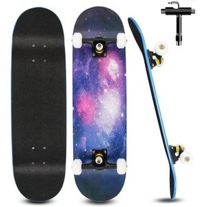 SKATEBOARD - LONGBOARD Skateboard pour Débutants, 80x20cm Skateboard Comp