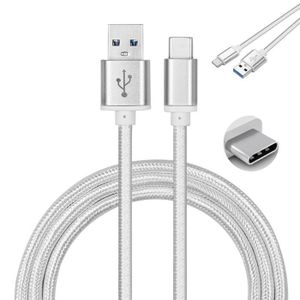 CÂBLE TÉLÉPHONE Cable USB Type C nylon chargeur rapide pour Samsun