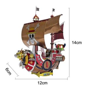 ASSEMBLAGE CONSTRUCTION 12x6x14cm - Puzzle en métal 3D, modèle de bateau de Pirate, à monter soi même, figurine'action, jouets de des