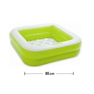 PATAUGEOIRE Piscine Gonflable - LEOCLOTHO - Petite Vert 85*85*23 cm - Pour Enfants - Matériau PVC - Anti-fuite