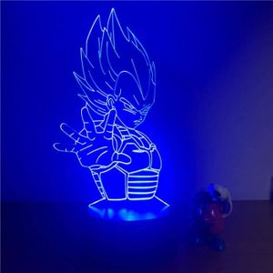 VEILLEUSE Veilleuse 3D pour enfants,LED Dragon Ball Z Vegeta