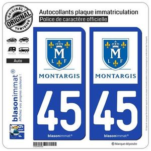 Autocollants Immatriculation Département 76 Seine-Maritime - Lot De 2 - 45x100mm