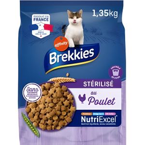 CROQUETTES Croquette pour chat au poulet stérilisé Brekkies - 1,35kg