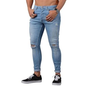 JEANS FUNMOON Fashion Jeans Skinny Hommes Déchirés Baggy