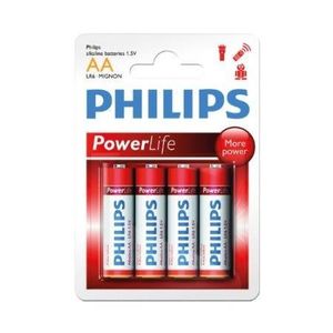 PILES Paquet de 4 piles alkaline AA Philips PowerLife…