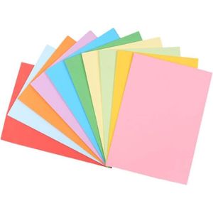 JEU DE ORIGAMI Lot de 100 feuilles de papier coloré A4 - 10 coule