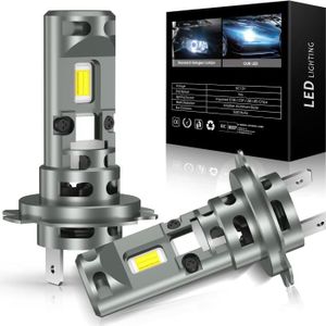 Ampoule LED H7 Canbus pour phares de voiture, Anti-Hyperflash, sans erreur,  lumière blanche CSP, 12V, 12000lm, 6500K, 2 pièces