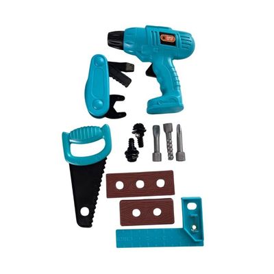 OOOK Boîte à Outils Montessori 44 Pièces – Avec Perceuse, Tablier, Plans De Construction – Cadeau Fille Garçon 3-5 Ans