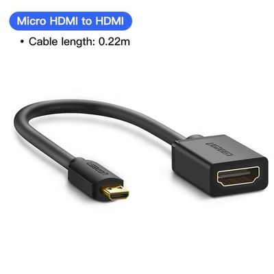 0,22m - Mini HDMI amélioré - adaptateur Micro HDMI 1080P mâle vers HDMI  femelle, convertisseur Type D vers A, - Cdiscount Informatique