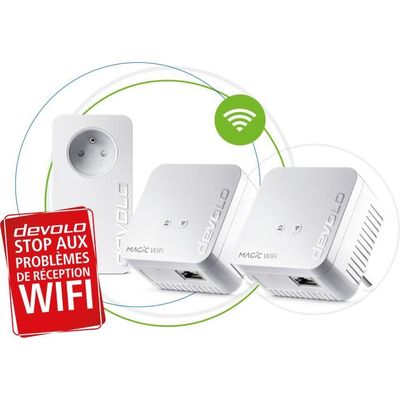Kit Cpl Wifi Devolo Magic 2 WiFi Next - Kit CPL 3 Pièces 1200 Mbit/s - Blanc Cpl 1200 Mbit/s Kit Cpl Wifi Devolo Magic 2 WiFi Next - Kit CPL 3 Pièces 1200 Mbit/s - Blanc Cpl 1200 Mbit/s