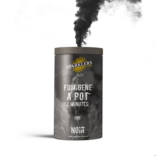 Fumigène En Pot 1 Minute Couleur Noire - Allumage Par Mèche, Durée 60s - Catégorie F1 Pour événements, Photos