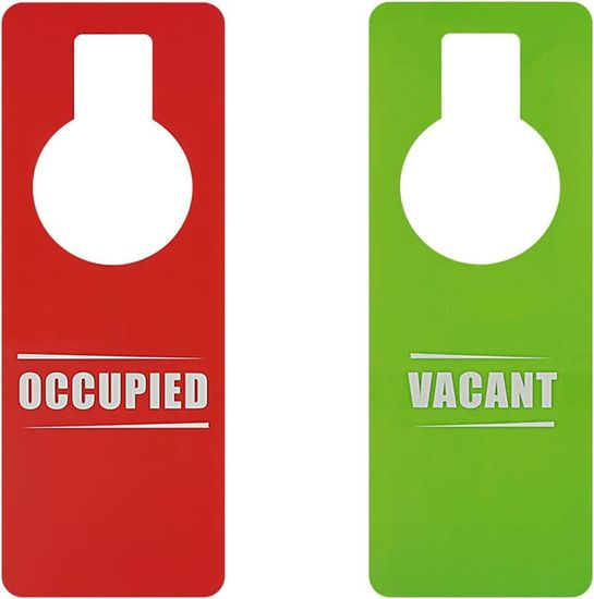 Plaque Porte Vacant/Occupé – Lot De 4, Indicateur Coulissant, Pour Bureau, Toilettes, Salle De Réunion