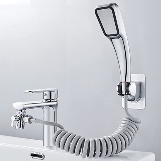 Ensemble Pommeau Douche Pour Lavabo - ZVD - Tuyau Télescopique - 3