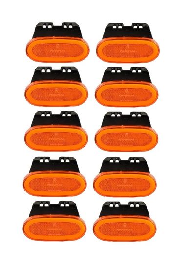 10 Mini Feux De Gabarit Bouton LED 24V Orange Feux Latéraux Rond 3/4 - Foto 5
