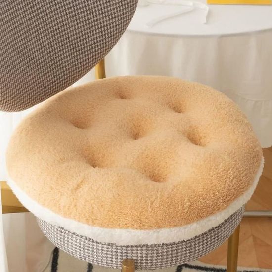 4 Coussins De Siège Ronds Gris Clair 30cm Avec Attaches – Coussins Chaise Salle à Manger Et Tabouret De Bar