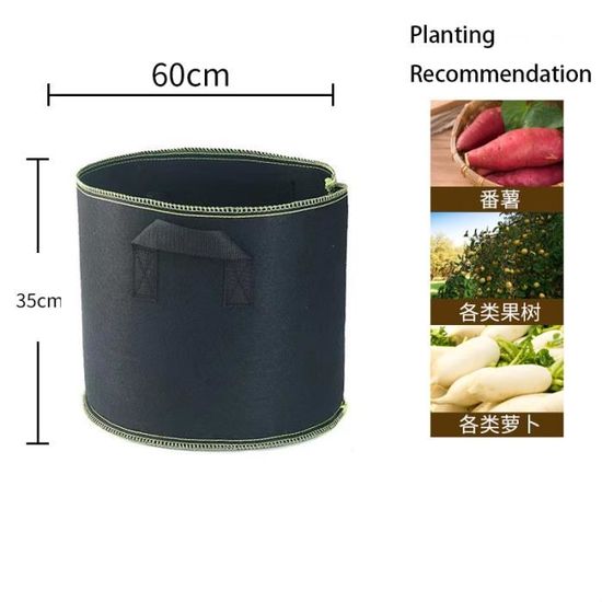 Ntcpefy Paquet De 20 Pots En Tissu 2 Gallons Avec Poignées - Pots D'Aération Pour Plantes Avec Trou De Drainage