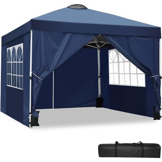 3M Tonnelle de jardin barnum auvent chapiteau tente pavillon de jardin 3x3 m 